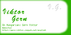 viktor gern business card